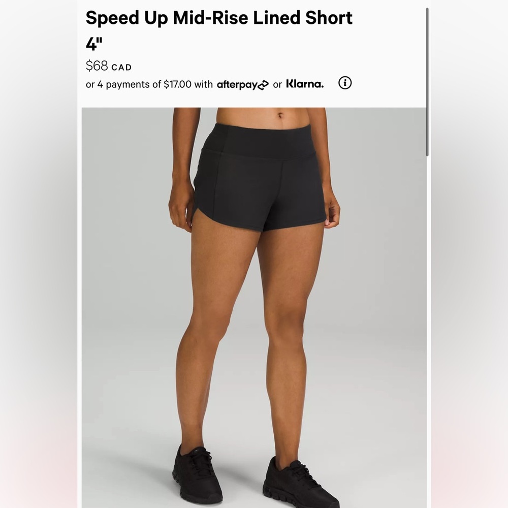 Lululemon Speed Up Shorts